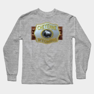 Cheyenne, Wyoming Western/Cowboy Belt Buckle Long Sleeve T-Shirt